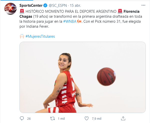 Flor Chagas es parte de la invasión argentina a la NBA.