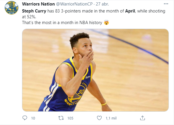 Stephen Curry vivió un abril espectacular.