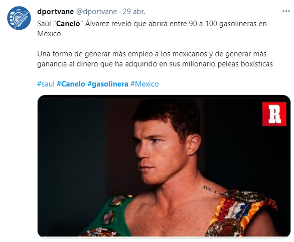 Canelo Álvarez expande sus horizontes.