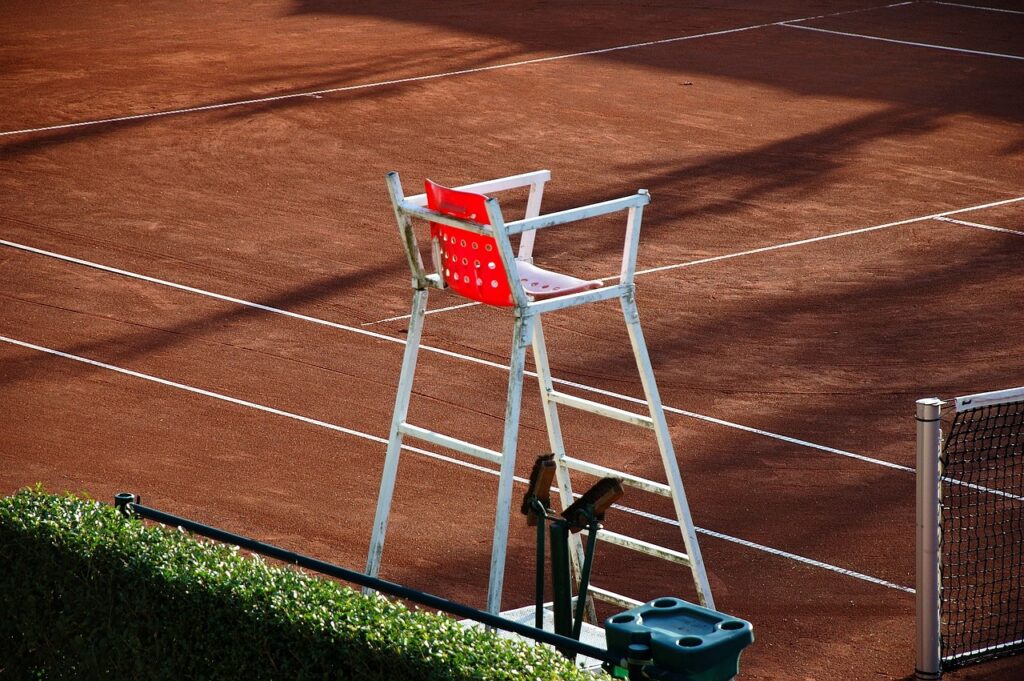 Silla de juez de tenis.